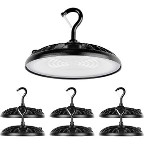 SYLVANIA UFO LED High Bay Light، 100W، 11000 LMS، 5000K، ضوء النهار، 120V مع سلك / قابس 6 أقدام، أضواء متجر LED عالية الخليج للمستودعات التجارية ورشة عمل مصنع الحظيرة، UL المدرجة-1 حزمة (66331) in Kuwait