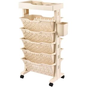 Floor Standing Movable Bookcase with Wheels in Kuwait