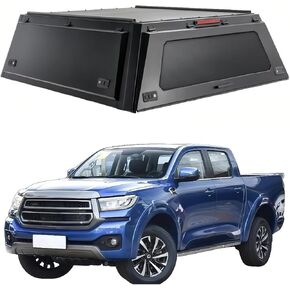 Truck Topper Compatible with GWM Poer 2021-2026 5ft, Lockable Hardtop Camper Shell w/Gullwing Doors, Rear Tent & Interior Light, No-Drill Bed Cap Pickup Canopy(Plain) in Kuwait