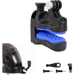 Motorcycle Helmet Chin Mount for GMAX FF-88S 2011–2016, Clip-On Camera Holder with Textured Silicone Pads, Multi-Angle Adjustment for Ride Recording in Kuwait