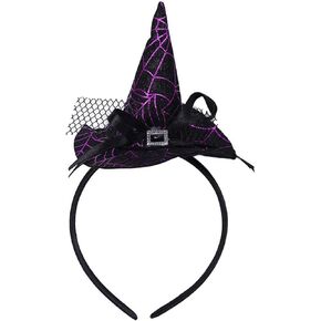 Sheliky Halloween Witch Hat Headband for Halloween Dress up Party Supplies Spiderweb Hairband Christmas Carnival Masquerade in Saudi Arabia
