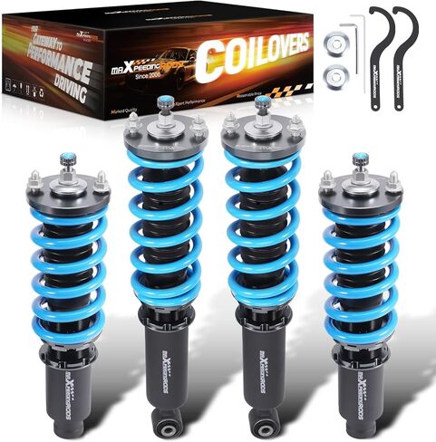 maXpeedingrods Coilovers for Honda CR-V 2002-2006, 24 Levels Rebound Damping Adjustable Coilovers Suspension Kit, Height Adjustable Shock Absorber T6 Upgraded Lowering Kits Blue in Kuwait