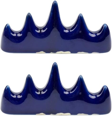 2 Pcs Ceramic Brush Rest Holder Chinese Calligraphy Writing Brush Rack Porcelain Pen Holder for Writing Painting in Kuwait