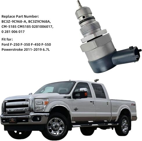 0281006017 صمام تخفيف ضغط السكك الحديدية الوقود (DRV) CM5185 يناسب F0rd F-250 F-350 F-450 F-550 F-650 سوبر ديوتي ديزل 6.7L 2011-2019 in Kuwait