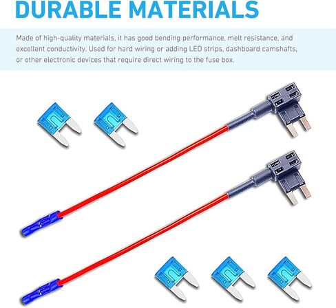 5 PCS Fuse Tap Adapter, 12V Mini Add-a-Circuit Fuse Holder, Automotive Copper Blade FuseAdapter, Fit for Most Trucks, Cars, Boats (Black) in Kuwait