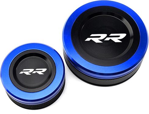 متوافق مع 2025 S1000RR S 1000 RR 2009-2024 2025 2026 M1000RR S1000R 2016-2020 CNC للدراجات النارية الخلفية الأمامية سائل الفرامل غطاء غطاء الخزان (أزرق) in Kuwait