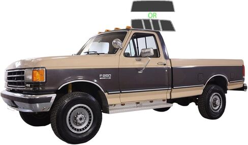 Precut Window Tint Film for Ford F250 F350 F450 F550 Regular 1987-1991 All Side+Rear Windshield 20% VLT 2Ply Anti-Shatter, UV Block, Privacy Protection, Easy Install, No Trimming Needed in Kuwait