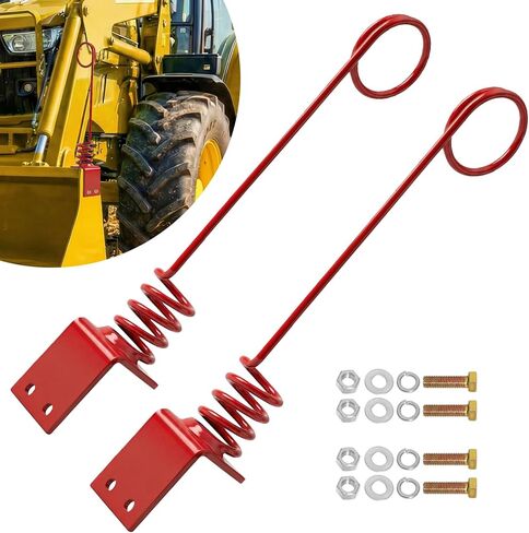 Hydraulic Hose Holder Tractor - 0.3" (8cm) Thick Plate Hydraulic Hose Saver, Bolt-On/Weld-On Hydraulic Hose Hanger Clamp, Rust-Proof | Heavy Duty for Skid Steer & Outdoor Use 1PC Red in Saudi Arabia