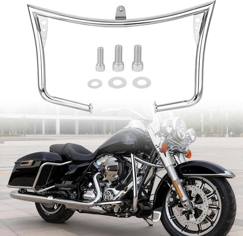 Front Engine Guard Highway Crash Bar Harley Touring 1997-2008 Electra Glide Ultra Classic Road King Road Glide Street Glide Motorcycle Thick Crash Bars (Black) in Kuwait