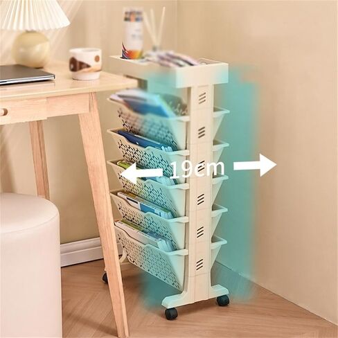 Floor Standing Movable Bookcase with Wheels in Kuwait