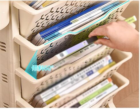 Floor Standing Movable Bookcase with Wheels in Kuwait