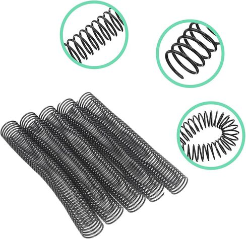 18 Pcs Spiral Binding Coil 38mm Diameter 48 Loop 4:1, High Capacity Binding Coil, Pitch 310 Sheet Capacity Spiral Binding Spine for A4 Paper,Business in Kuwait