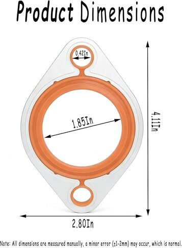 Thermostat Water Neck Housing Gasket - 1/8" Thick Aluminum Carrier with High-Temp Molded Silicone, Reusable, No Sealant Needed - Direct Replacement for Che vy SBC & BBC Engines 265-500 in Kuwait