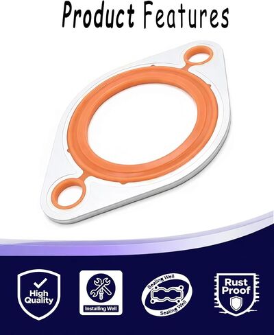 Thermostat Water Neck Housing Gasket - 1/8" Thick Aluminum Carrier with High-Temp Molded Silicone, Reusable, No Sealant Needed - Direct Replacement for Che vy SBC & BBC Engines 265-500 in Kuwait