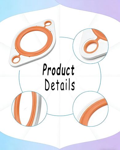 Thermostat Water Neck Housing Gasket - 1/8" Thick Aluminum Carrier with High-Temp Molded Silicone, Reusable, No Sealant Needed - Direct Replacement for Che vy SBC & BBC Engines 265-500 in Kuwait