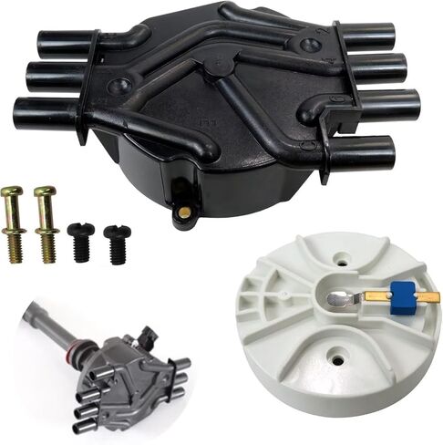Car Ignition Distributor Cap & Rotor & Screw Set 10452458, 10477311, 10493577, 38590196 for 2000-2003 Chevrolet S10 Xtreme Standard Cab Pickup 2-Door in Kuwait