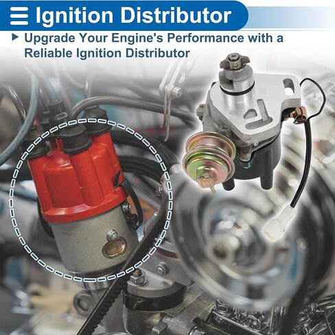 Ignition Distributor Assembly for Toyota Corolla L4 1.6L (fit DLX, LE and SR5 Only) 1988 Distributor Cap and Rotor Kit No.31767/84767 1 Pc in Kuwait