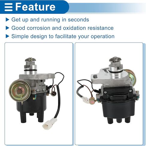 Ignition Distributor Assembly for Toyota Corolla L4 1.6L (fit DLX, LE and SR5 Only) 1988 Distributor Cap and Rotor Kit No.31767/84767 1 Pc in Kuwait