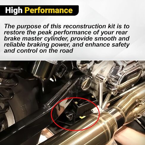 Rear Brake Master Cylinder Rebuild Kit Compatible with Harley Davidson Softail,Dyna,FXR, Electra/Tour/Street/Road Glide, Road King, Sportster, Replaces 42382-87 DS-195059 in Kuwait