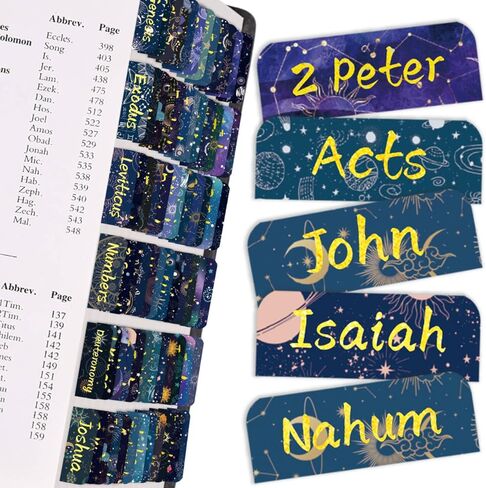 Bible Tabs,Laminated Tab for Women and Men,Reposition Large Print Stickers,Easy to Read and Apply Bible Index Tabs,Easy Navigation and Quick Reference,Little Flower in Saudi Arabia