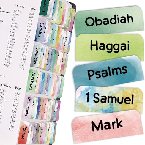 Bible Tabs,Laminated Tab for Women and Men,Reposition Large Print Stickers,Easy to Read and Apply Bible Index Tabs,Easy Navigation and Quick Reference,Little Flower in Saudi Arabia