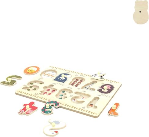 Puzzles for Toddlers 2-4, Wooden Puzzle for Toddlers, Wood Peg Puzzle for Preschool Kids, Number Learning Puzzles Baby Board Toys, 1 2 3 Shape Knob Puzzle for Girls Boys 18Months and Up in Kuwait