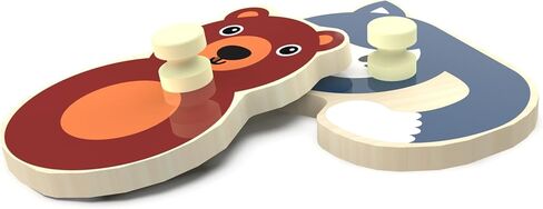 Puzzles for Toddlers 2-4, Wooden Puzzle for Toddlers, Wood Peg Puzzle for Preschool Kids, Number Learning Puzzles Baby Board Toys, 1 2 3 Shape Knob Puzzle for Girls Boys 18Months and Up in Kuwait