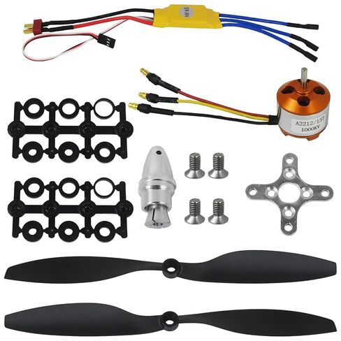 محرك بدون فرشاة 1000KV RC A2212 13T مع 30A بدون فرشاة ESC 1045 المروحة CW CCW طقم ملحقات متوافق مع طائرة RC F450 550 للكوادكوبتر in Kuwait