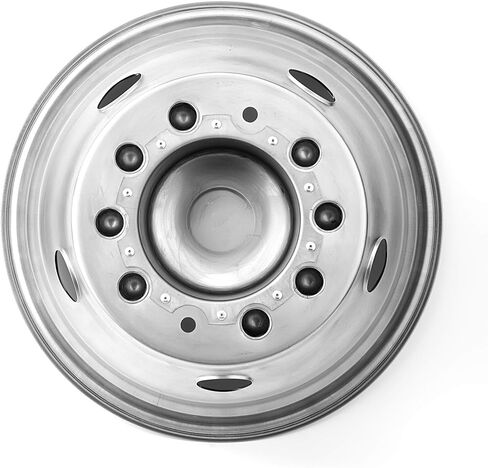 Wensdy 4Pcs19.5 Stainless Steel Dually Wheel Simulator, 10 Lug 5 Hand Hole Wheel Simulators Hupcaps fit for 2012-2025 Dodge Ram 4500/5500 D19F6 in Kuwait