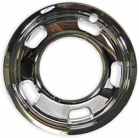 Set of 2 Front Chrome 5 Hand Hole 17" Wheel Simulators for Dodge Ram 3500 03-18 in Kuwait