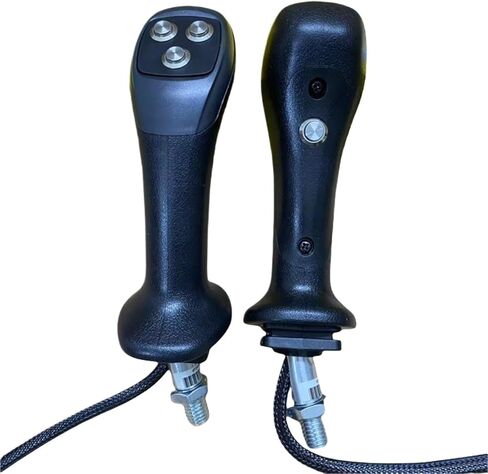 1pc Hydraulic Electric Control Lever Handle Glue Excavator refitted Wood Grabber clamp Four Buttons Joystick Crawler Crane(A Pair 4 Buttons) in Kuwait
