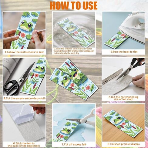 freebloss 6 مجموعة عبر غرزة المرجعية عدة 11ct diy عبر الابره مجموعات الضفدع نمط مختوم التطريز عدة مع تعليمات المرجعية صنع مجموعة للمبتدئين الكبار 8x2.4 بوصة in Kuwait