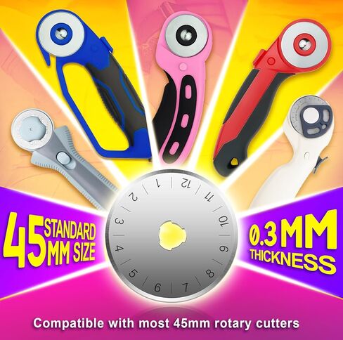 DIYSELF Rotary Cutter with 5 Pack 45 mm Rotary Cutter Blades in Kuwait