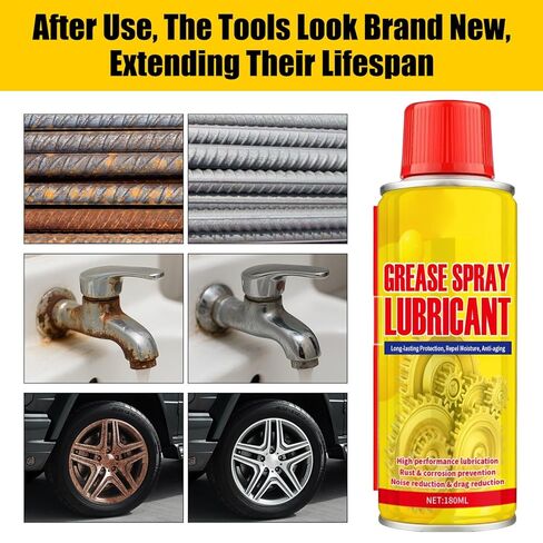 Anti Rust Remover Lubricant Spray,Rust Remover for Metal,Multi-Purpose Penetrating Oil for Protect & Restore,Fast-Acting Lubricant Rust Dissolver for Vehicles, Tools, Chains, Bolts and Hinges in Kuwait