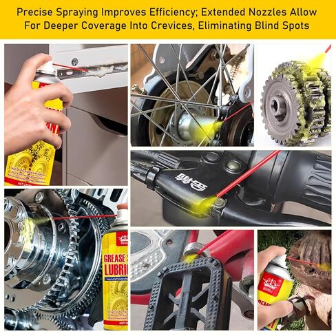 Anti Rust Remover Lubricant Spray,Rust Remover for Metal,Multi-Purpose Penetrating Oil for Protect & Restore,Fast-Acting Lubricant Rust Dissolver for Vehicles, Tools, Chains, Bolts and Hinges in Kuwait