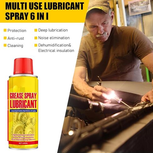 Anti Rust Remover Lubricant Spray,Rust Remover for Metal,Multi-Purpose Penetrating Oil for Protect & Restore,Fast-Acting Lubricant Rust Dissolver for Vehicles, Tools, Chains, Bolts and Hinges in Kuwait