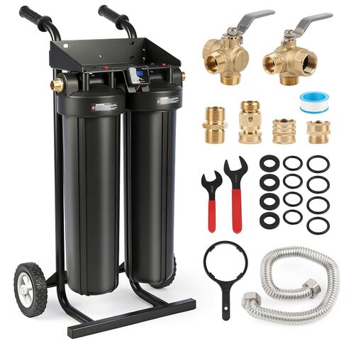 Spotless Water System Deionized Water System for Car Wash, Spot Free Car Wash System with Bypass Valve and Resin Filter, Portable Water Deionizer for Car Detailing, RV, Boats, Windows, No Towel Drying in Kuwait