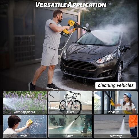 Cordless Car Cleaner Tool Compatible with Makita 18V Battery with Rechargeable 4.0Ah Battery & 6-in-1 Nozzle for Car/Fence/Floor/Patio in Kuwait