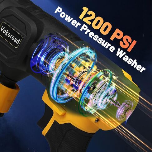 Cordless Car Cleaner Tool Compatible with Makita 18V Battery with Rechargeable 4.0Ah Battery & 6-in-1 Nozzle for Car/Fence/Floor/Patio in Kuwait