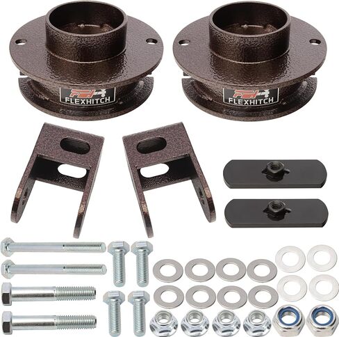 2'' Front Leveling Kit for 2014-2024 Ram 2500 4WD, 2013-2024 Ram 3500 4WD, Heavy Duty Steel Front Struct Spacers, Shock Extension Brackets Inlcuded in Kuwait