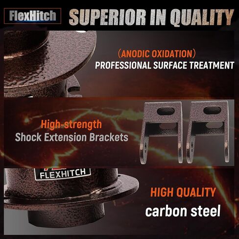 2'' Front Leveling Kit for 2014-2024 Ram 2500 4WD, 2013-2024 Ram 3500 4WD, Heavy Duty Steel Front Struct Spacers, Shock Extension Brackets Inlcuded in Kuwait