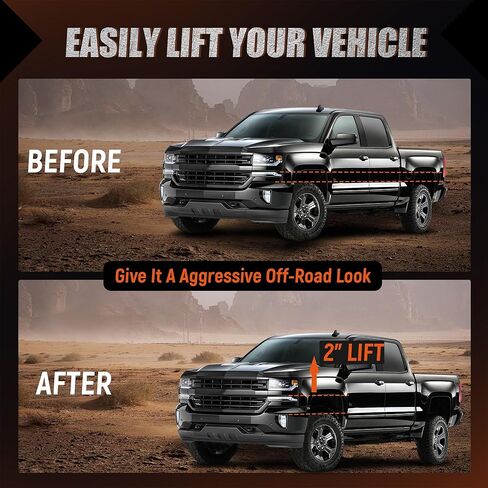 2'' Front Leveling Kit for 2014-2024 Ram 2500 4WD, 2013-2024 Ram 3500 4WD, Heavy Duty Steel Front Struct Spacers, Shock Extension Brackets Inlcuded in Kuwait