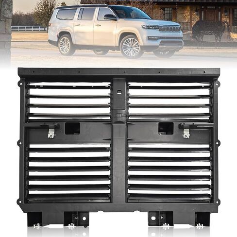 68425775AD Front Active Shutter Grille Compatible with Jeep Wagoneer/Grand Wagoneer 2022-2025 3.0L 5.7L 6.4L Radiator Shutter Assembly w/o Motor, 68425775AC in Kuwait