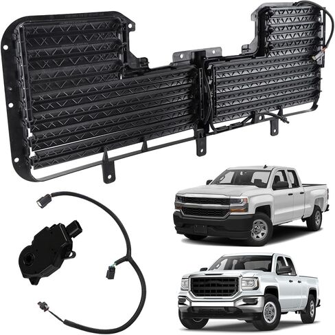 601-374 W/Motor Radiator Shutter Assembly Fit for 2017 2018 2019 Chevy Silverado 1500 2017-2019 GMC Sierra 1500 Replaces 84363184 23300225 GM1206119 in Kuwait