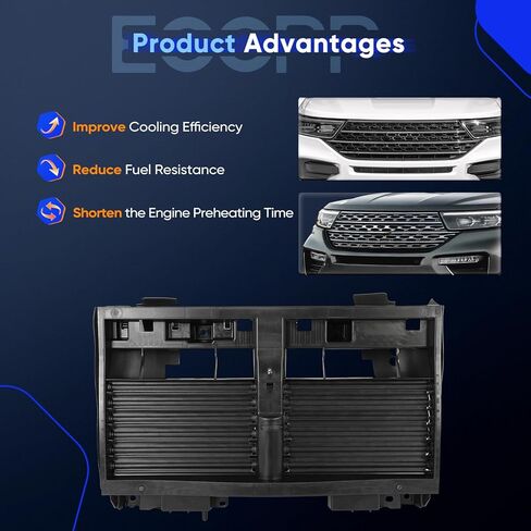 مجموعة مصراع المبرد ECCPP 2019-2024 لاستبدال مصراع الشبكة النشط Ram 1500 بدون محرك in Kuwait