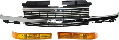 مجموعة تجميع شبكة Garage-Pro متوافقة مع شيفروليه S10 1998-2004، Blazer 1998-2005 للموديلات ذات حزمة المظهر المطلية باللون الرمادي in Kuwait