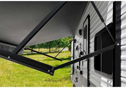 Velarium 68" Black 12V Power/Idler Arm Set - Robust Extruded Arms with 12V Powered Operation, Adjustable Pitch, Durable Design Reliable Performance, Ideal RV Awnings and Outdoor Use in Saudi Arabia