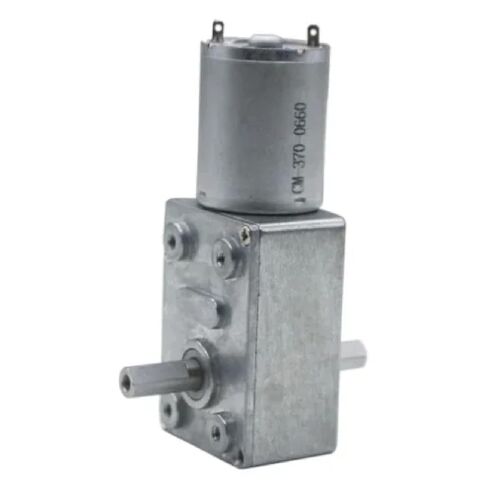 JGY370 DC Worm Geared Motor, Dual Output Shaft, 6mm Hollow Shaft, Self-Locking Reducer with CE Certification (23rpm 24V Without Bracket) in Kuwait