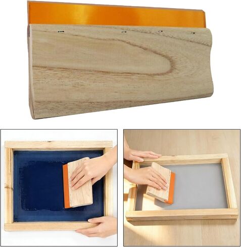 FytStycale Screen Printing Squeegee Nonslip Handle 75 Durometer Scrape for Rubberwood Silk Print, 25cmx3.5cmx0.7cm in Kuwait