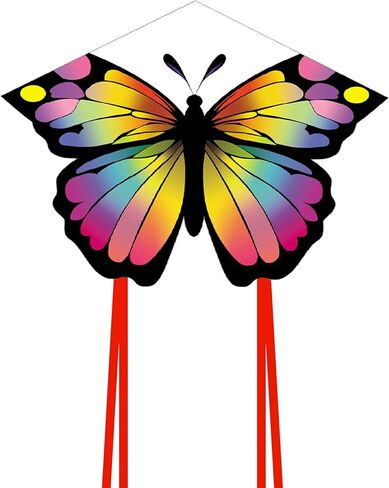 Easy to Operate Butterfly Kite, Tear-Resistant Polyester Fabric for Durability, Easy Takeoff & Assembly, Portable for Storage and Carrying, Suitable for Adults and Kids in Kuwait